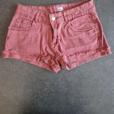 Petit short en jeans rose foncé Pimkie